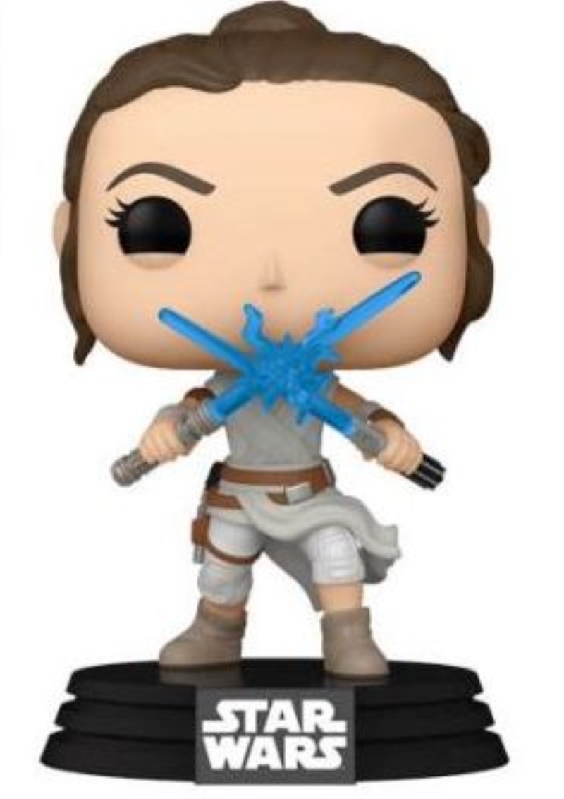 FUNKO ACTION FIGURES FUNKO POP STAR WARS EP 9: REY W/ 2 LIGHT SABERS FUNKO ACTION FIGURES FUNKO POP STAR WARS EP 9: REY W/ 2 LIGHT SABERS